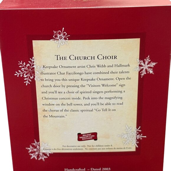 Hallmark 2003 Keepsake Ornament "The Church Choir" Light & Sound - Picture 3 of 4